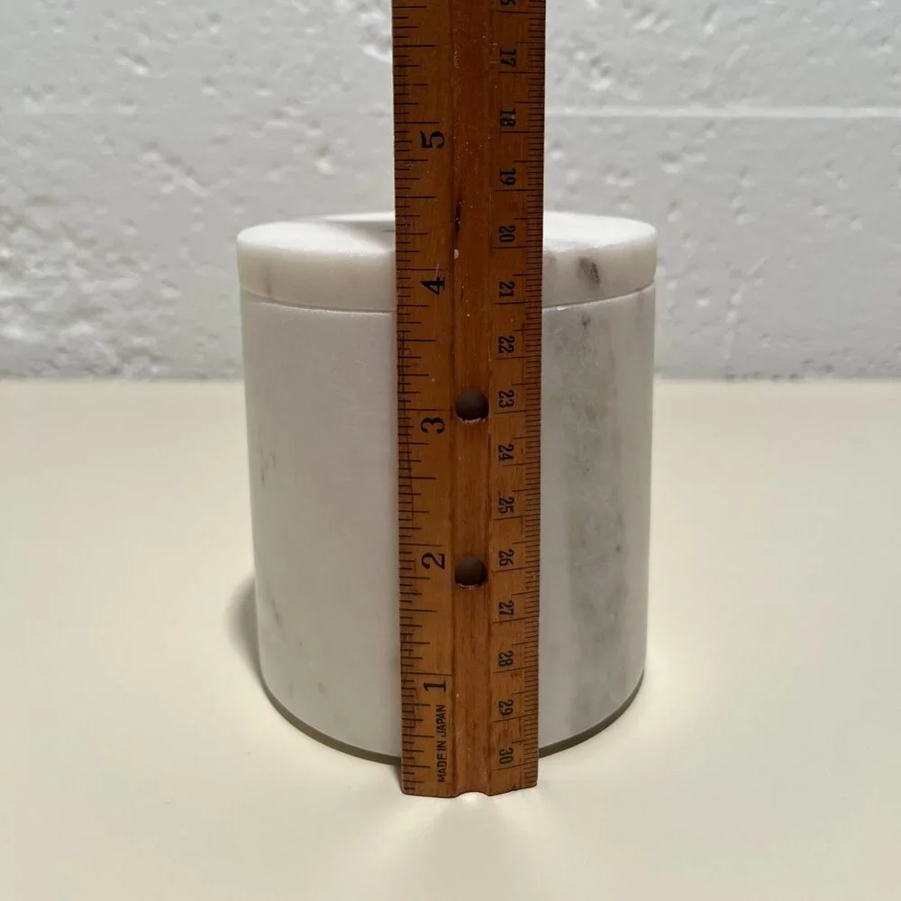 Target Threshold White Marble Lidded Storage Canister